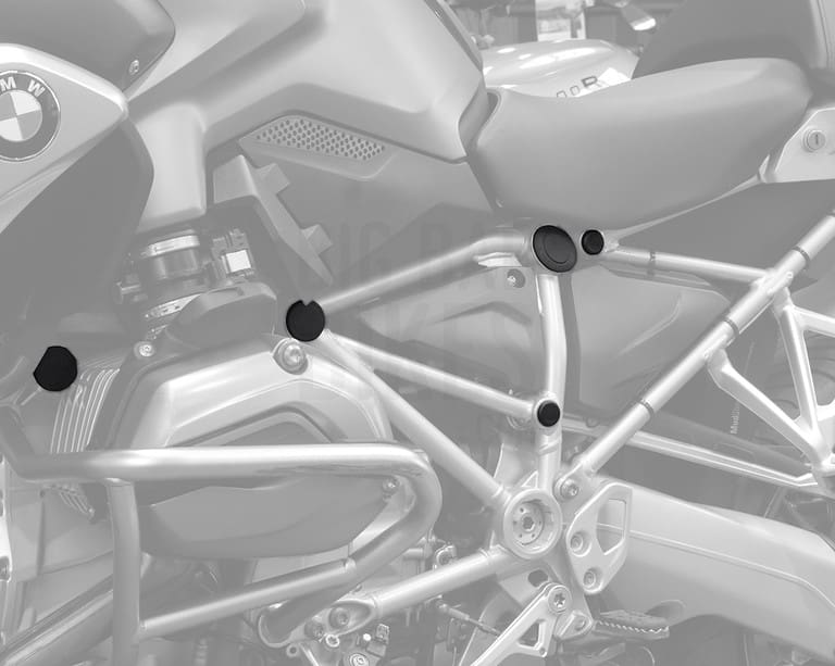 Pyramid Frame Caps for BMW R1200GS/GSA / R1250GS/GSA