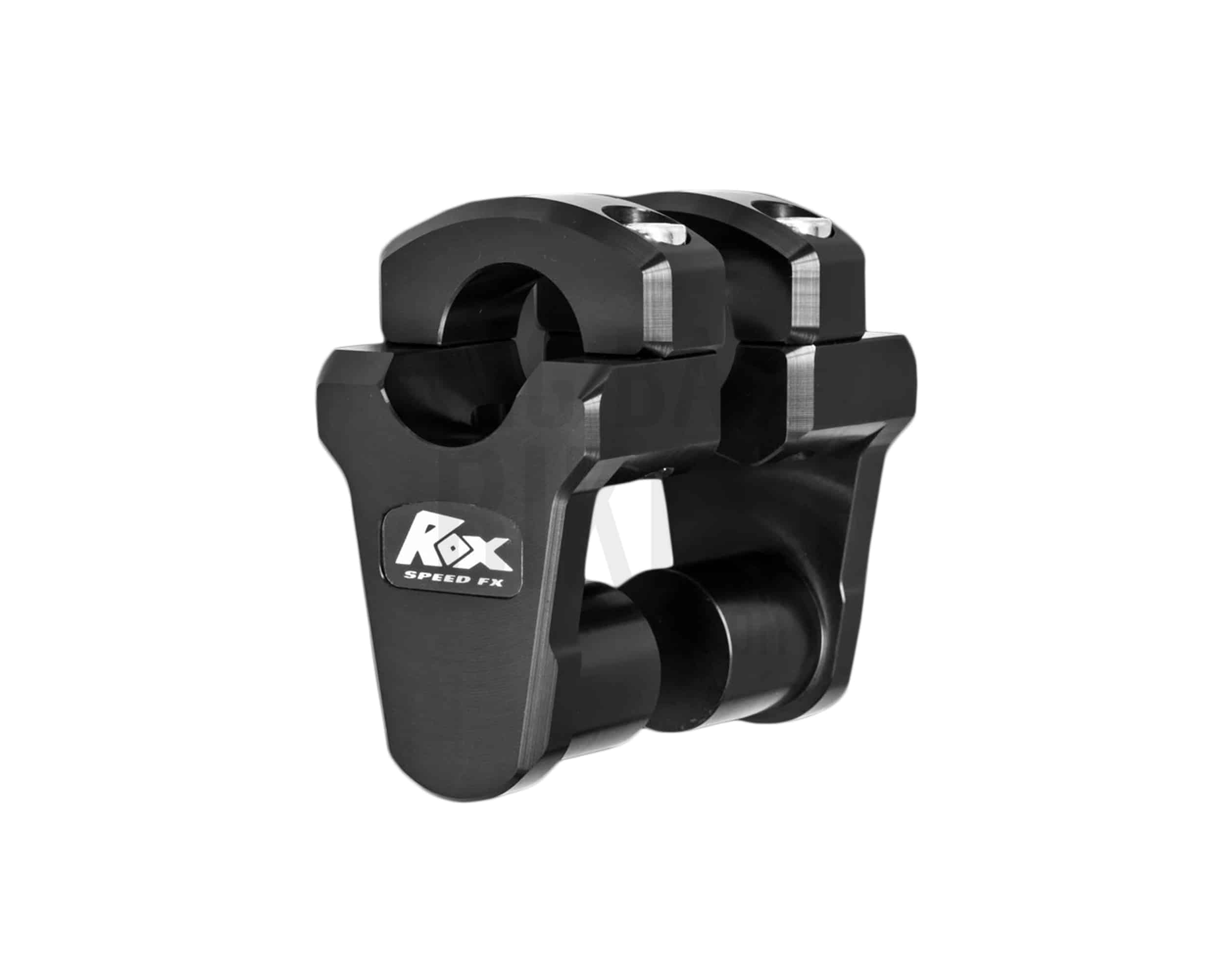 thumbnail image 2 of Rox Universal 2" Pivoting Handlebar Riser For 7/8" Bars – Raw Aluminum, Made In USA 2 of 5