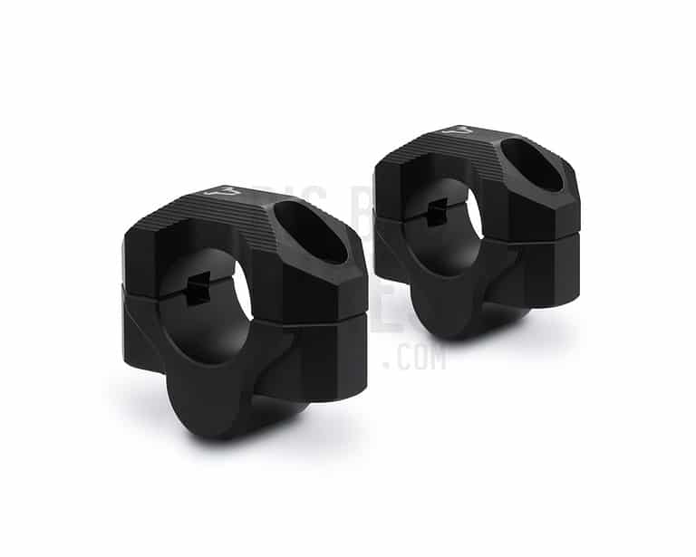 SW-Motech 20mm Milled Handlebar Risers for 28mm Handlebars - Black