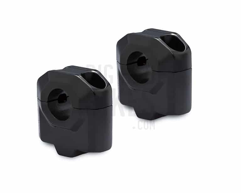 SW-Motech 30mm Handlebar Risers for 22mm Handlebars - Black