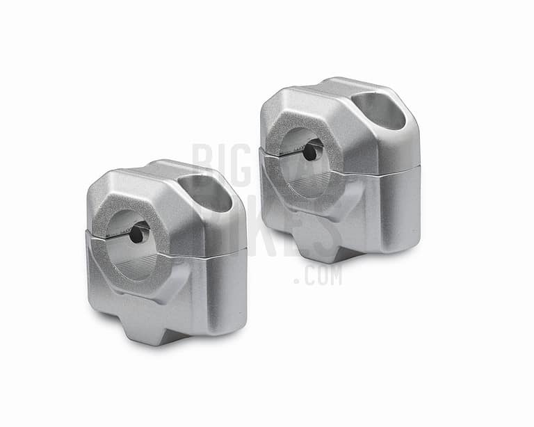 SW-Motech 25mm Handlebar Risers for 22mm Handlebars - Silver