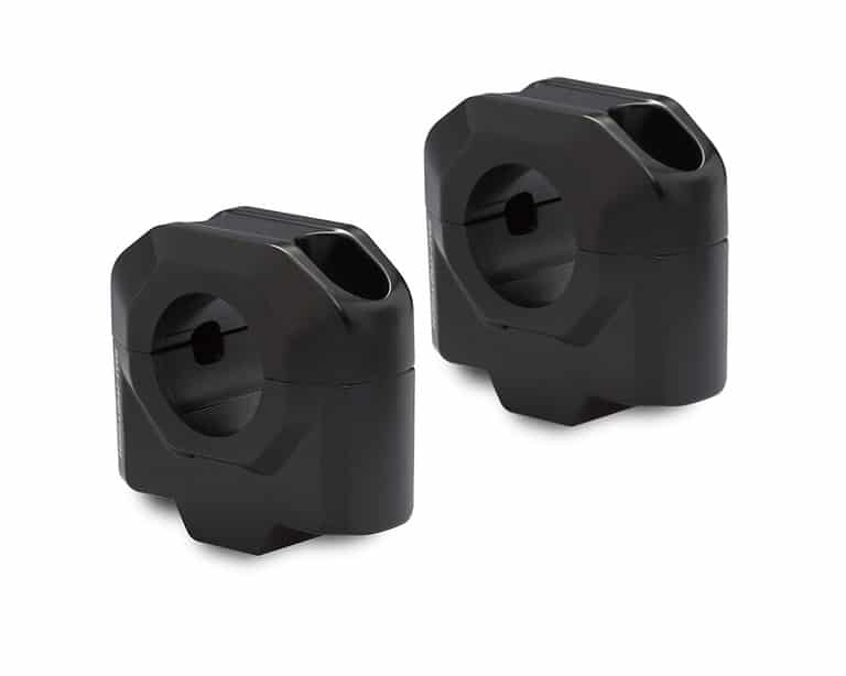 SW-Motech 30mm Handlebar Risers for 28mm Handlebars – Black