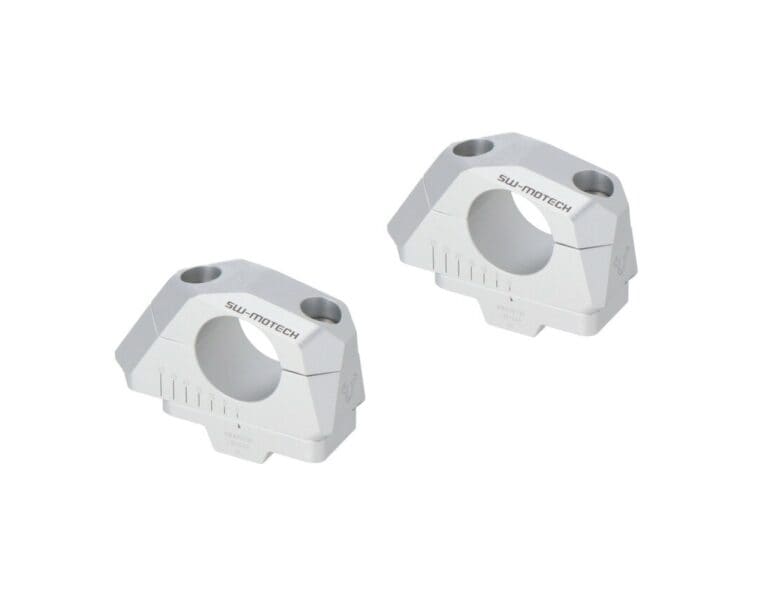 SW-Motech 32mm Variable Barback Risers for 32mm Handlebars - Silver