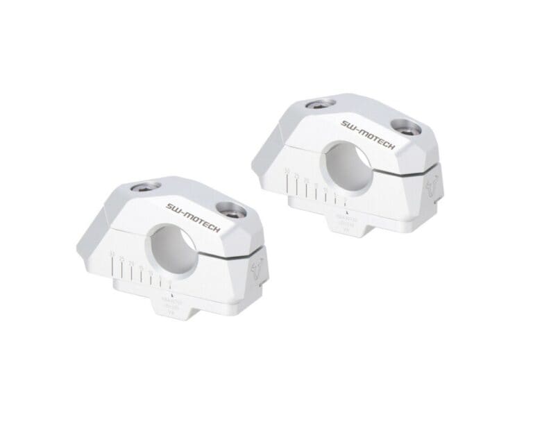 SW-Motech 25mm Variable Barback Risers for 22mm Handlebars – Silver
