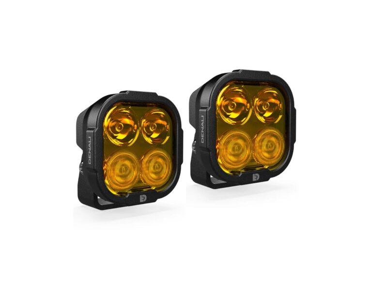 DENALI DL4 Auxiliary LED Lights - Amber - Lights Only - Set of 2