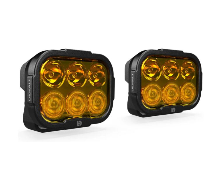 DENALI DL6 Auxiliary LED Lights - Amber - Lights Only - Set of 2