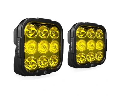 DENALI DL9 Auxiliary LED Lights - Selective Yellow - Lights Only - Set of 2