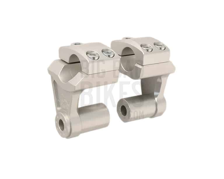 Rox Pivoting Handlebar Risers - 51 mm Rise, 22mm Handlebar - Anodized Aluminium - Low Profile, Long Stem