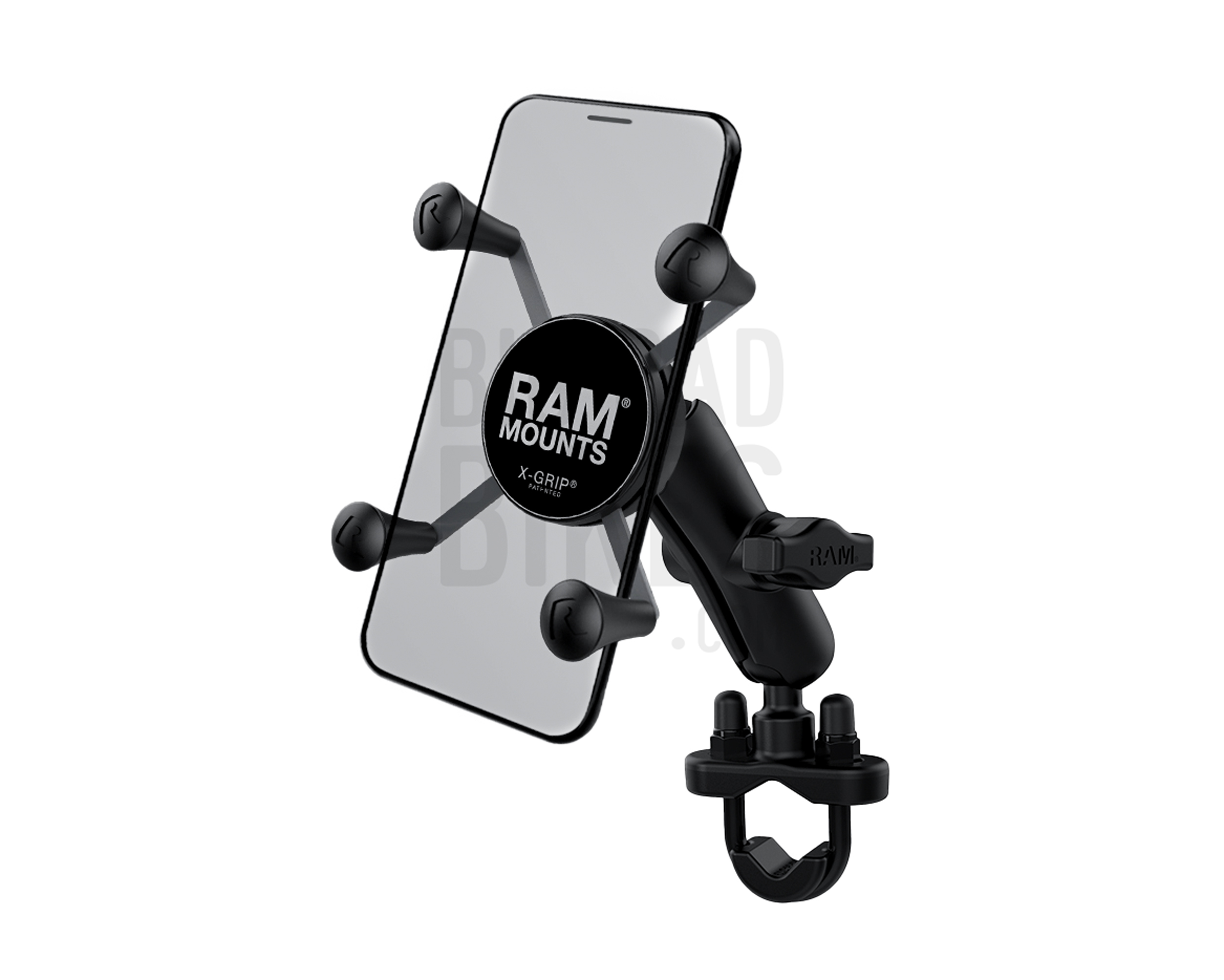 RAM Mounts Handlebar Rail Mount with Zinc Coated UBolt Base and